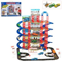 Гараж 0908-32 5 поверхів, машинка 2 шт., гелікоптер, дорожні знаки, кор., 62-45-5 см.