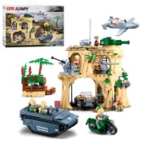 Конструктор SLUBAN M38-B1111 "Army": Військова техніка, база, 1124 дет.