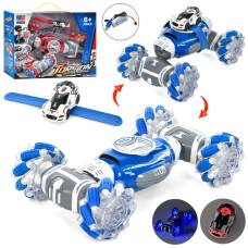 Машинка UD2195A радіокер. 2,4G, акум.,USB, пульт-браслет, трюкова,складна,2 кольори,кор.,41-30-10см.