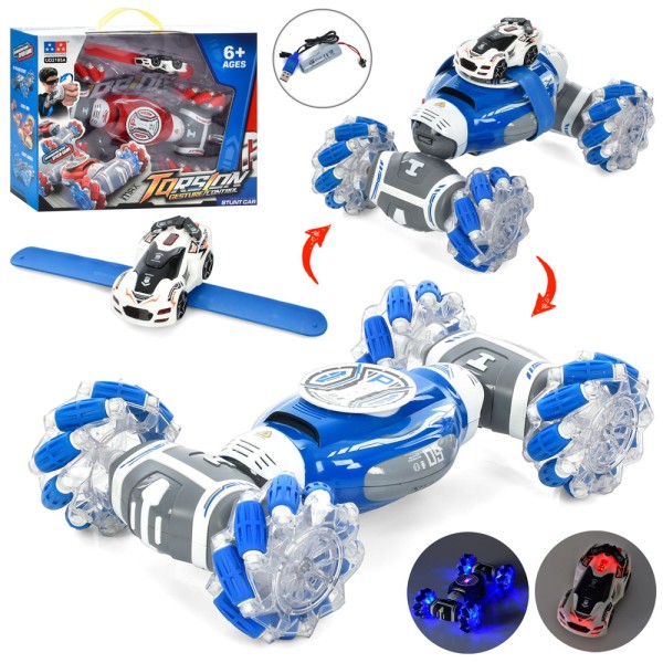 Машинка трюкова UD2195A на радіоуправлінні, акумулятор, USB, пульт-браслет