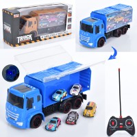 Трейлер 8032 радіокер., акум, USB, машинки 5 шт., 2 кольори, світло, кор., 40-18-12 см.