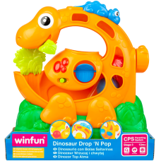 Динозавр 0629-NL WinFun  кульки 3шт., муз., світло, бат., карт.підставка.