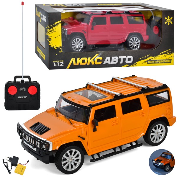 Машина M 4911 1:12, радіокер., акум., USB, гум. колеса, 2 кольори, світло, кор., 46-18-18 см.