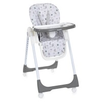 Стільчик M 5673-11 для годування, 5-ти точ., екошкiра, сiрий.