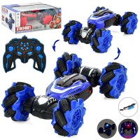 Машинка HS007-2B радіок.,2.4G,акум.,USB,трюкова,4WD,ролик.кол.,2кольори,муз.,світло,кор.,33-17-13см.