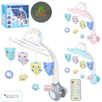 Карусель на ліжечко 6689ABC дист.кер., підвіски 4шт., акум., USB, 3 види, муз., кор., 28-31-13 см.