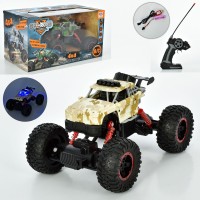 Джип 383-96 радіокер., акум., USB, гумові колеса, аморт., 2 кольори, світло, кор., 20-21-37 см.