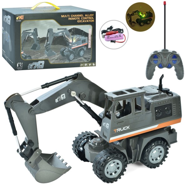 Будтехніка 8082E – радіокерований екскаватор з акумулятором і рухливим ковшем