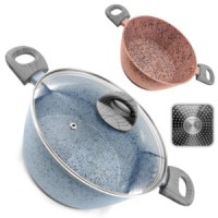 Каструля з кришкою лита "Granite" інд. дно 24*10см 10376-24