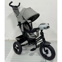 Велосипед MT 1006-8 3кол.гума(12/10),USB/ВТ,пульт,вільн.хід коліс,гальма,підшип.,світло,світло-сірий