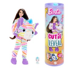 Лялька Barbie "Cutie Reveal" серії "Кольорові пухнастики" – зебра