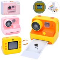 Фотоапарат K27 фото/відео,миттєвий друк,2 камери,акум.,USB,папір,мікс кольорів,кор.,14,5-11,5-6,5см.
