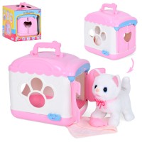 Кіт 933-139E ходить, рухає головою та хвостом, переноска, аксесуари, муз., бат., кор., 20,5-23-26 см