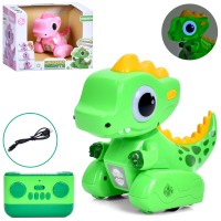 Динозавр 333-K2312 радіокер., акум, їздить, танцює, USB, 2 кольори ,муз. світло, кор., 24-19-16 см.