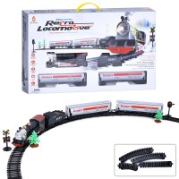 Залізниця 22831 139-93см/93-93см, локомотив, 3 вагони, муз., світло, бат., кор., 56,5-32,5-6,5 см.