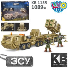 Конструктор KB 1155 військовий, військова машина/трейлер, фігурки, 1089дет., кор., 55-40-7,5 см.