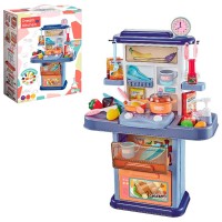 Кухня 777-7 плита, мийка-ллється вода (механіч.), посуд, продукти,муз.,світло,бат.,кор.,41-54-13,5см