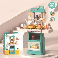 Кухня 889-263 плита,духовка,мийка-ллється вода,пара,посуд,продукти,47пр.,муз.,світло,бат.,кор.,34,5