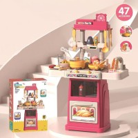 Кухня 889-264 плита,духовка,мийка-ллється вода,пара,посуд,продукти,47предм.,муз.,світло,бат.,кор.,34