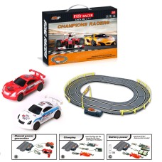 Трек 6607-B дист. кер. (на шнурі), 1:43, 183 см., машинка 2 шт., від мережі 220V, кор., 38-28-6 см.