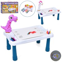 Проектор RFY222-45-46 столик,3диска(24картинки)фломастери,2 види(динозавр,єдиноріг),муз.,світло.,бат