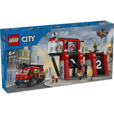 Конструктор LEGO City Пожарное депо с пожарной машиной 843 детали (60414)