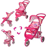 Візок 9614 мет., триколісний, прогулянковий, кошик.