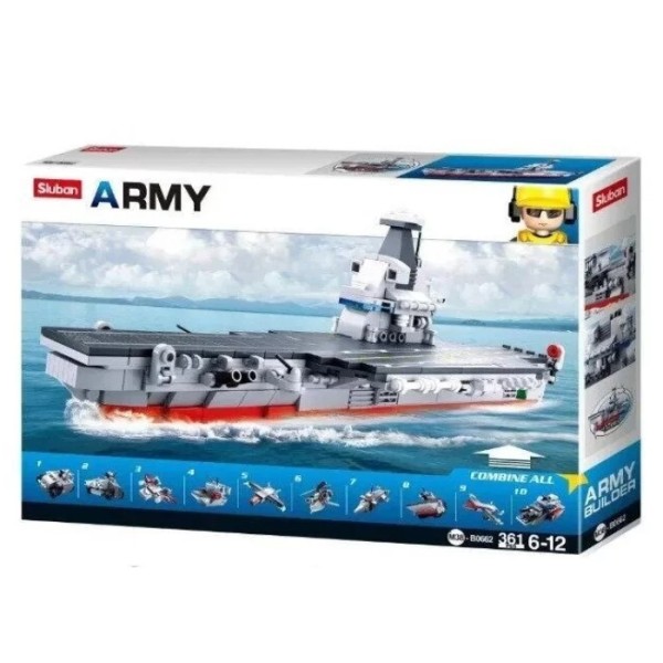 Конструктор SLUBAN M38-B0662 "Армія": 10 в 1 (корабель, транспорт), 361 дет.