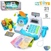 Касовий апарат 7162-2 UA мікрофон, ваги, калькул., сканер, продукти,муз.(укр.),бат.,кор.,43-19-19см.