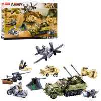 Конструктор SLUBAN M38-B0812 "Army": військовий транспорт, фігурки, 552 дет., кор., 48-29-7 см.