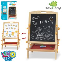 Дерев'яна іграшка Мольберт MD 2382 двосторонній, маркер, крейда, губка, кор., 39-45-5 см.