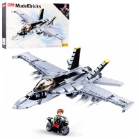 Конструктор SLUBAN M38-B0928 "Model Bricks": Бойовий літак, 682 дет.