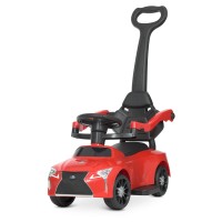 Каталка-толокар M 4579-3 батьків. ручка, підставка для ніг, муз., світло, бат., червоний, 79-40-92см