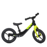 Біговел дитячий PROFI KIDS 12 д. LMG1255-2 гум.колеса, магн.обід, магн.рама, вилка, чорно-салатовий.