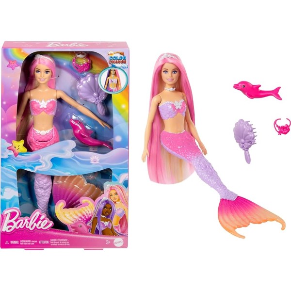 Лялька-русалка «Кольорова магія» серії Дрімтопія Barbie