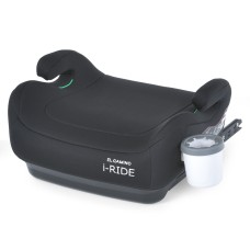 Автокрісло-бустер ME 1147 i-RIDE Black дитяче, i-SIZE R129 (125-150 см), isofix, підсклянник, чорне.