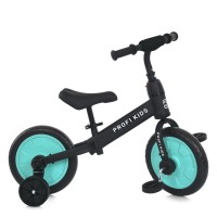Велосипед-біговел дитячий PROFI KIDS 12 д.MBB 1012-1 кол.EVA,2в1,педалі,дод.кол.,ексцен.,чорно-блак.