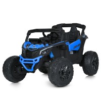 Джип M 5099EBLR-4(24V) 2,4G (радіокер.), 4 мотори 200W, 1 акум.24V7AH, EVA, шкiра, синій.