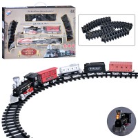 Залізниця YY-524 локомотив, 4 вагона, 21 дет., муз., світло, бат., кор., 61-41,5-8,5 см.