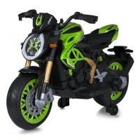 Мотоцикл M 5827EL-5 1*12V12AH, 2*45W, MP3, TF, USB, BLUETOOTH, EVA, шкіра, муз., світло, зелений