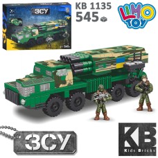 Конструктор KB 1135 військовий, машина, MLRS Vilkha, фігурки, 545 дет., кор., 32-22-6 см.
