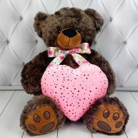 Ведмедик Бублик 01/7 (коричневий) з серцем м