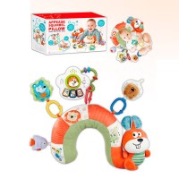 Підвіска BY123 2в1(подушка),білка,підвіски 4шт.(брязк.,пискавка,піаніно),плюш,муз.,світло,бат.,кор.