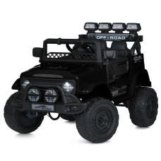 Джип JJ2122EBLR-2 радіокер. 2,4G, 2*25W/2*35W , 1*12V9AH, EVA, шкіра, чорний