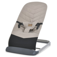 Баунсер ME 1178 IZZY Taupe Beige шезлонг, 3 полож. спинки, льон, бежевий.