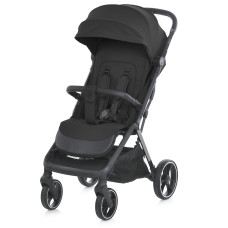 Візок дитячий ME 1127-B BEYA Black прогулянковий, до 22кг, PU колеса 17,5/22,5 см., чохол, чорний.