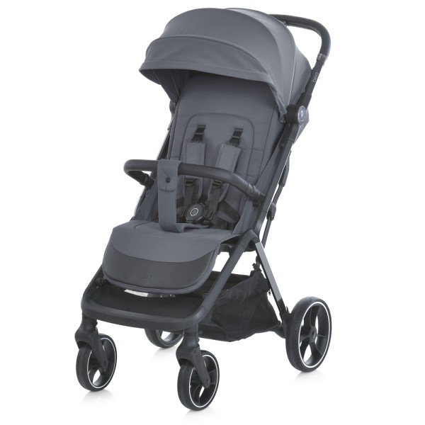 Візок дитячий ME 1127-B BEYA Midnight Gray прогулянковий,до 22 кг,PU колеса 17,5/22,5см.,чохол,сірий