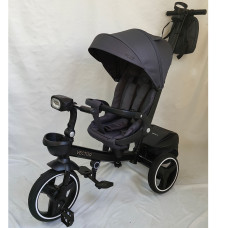 Велосипед ME 1162-1 VECTOR Dark Gray (1шт) 3 кол.PU (12/10) поворот сид.,швидкоз'ємні кол.гальма,склад.кермо,світло,підшип.,сумка,дощовик,графітовий