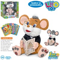 Гра FT 0033 аудіо-казки, мишеня, плюш, казки, 8 карток, 2 кольори, муз.-укр., бат.,кор.,30,5-31-17см
