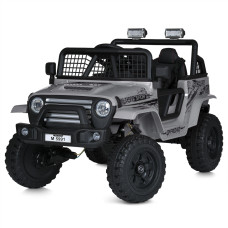 Джип M 5991EBLR-11(24V) 2,4G, 1акум.24V5AH, 4 мотора50W, BT, USB, TF, EVA, муз., світло, шкіра,сірий